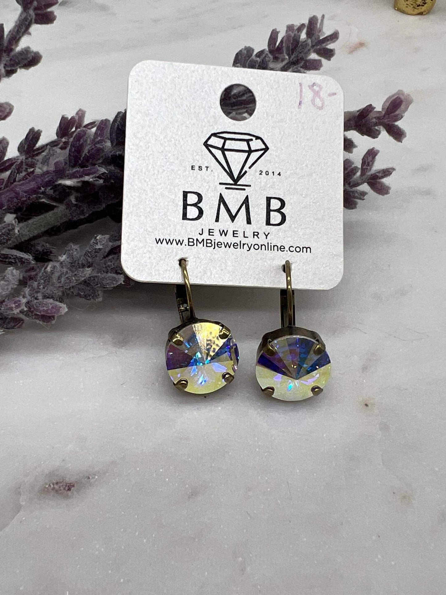Antique Brass AB Earrings