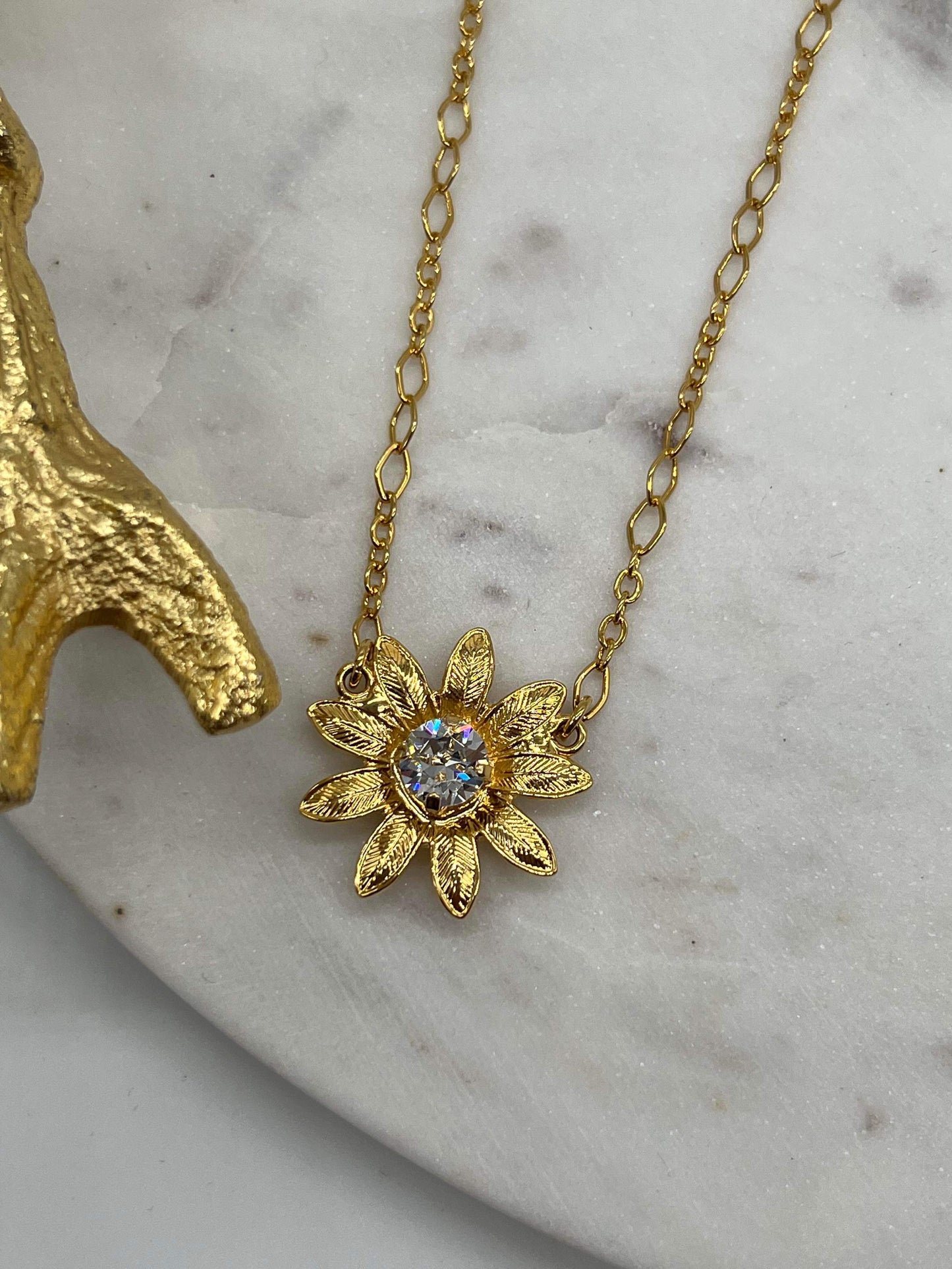Gold Flower Necklace