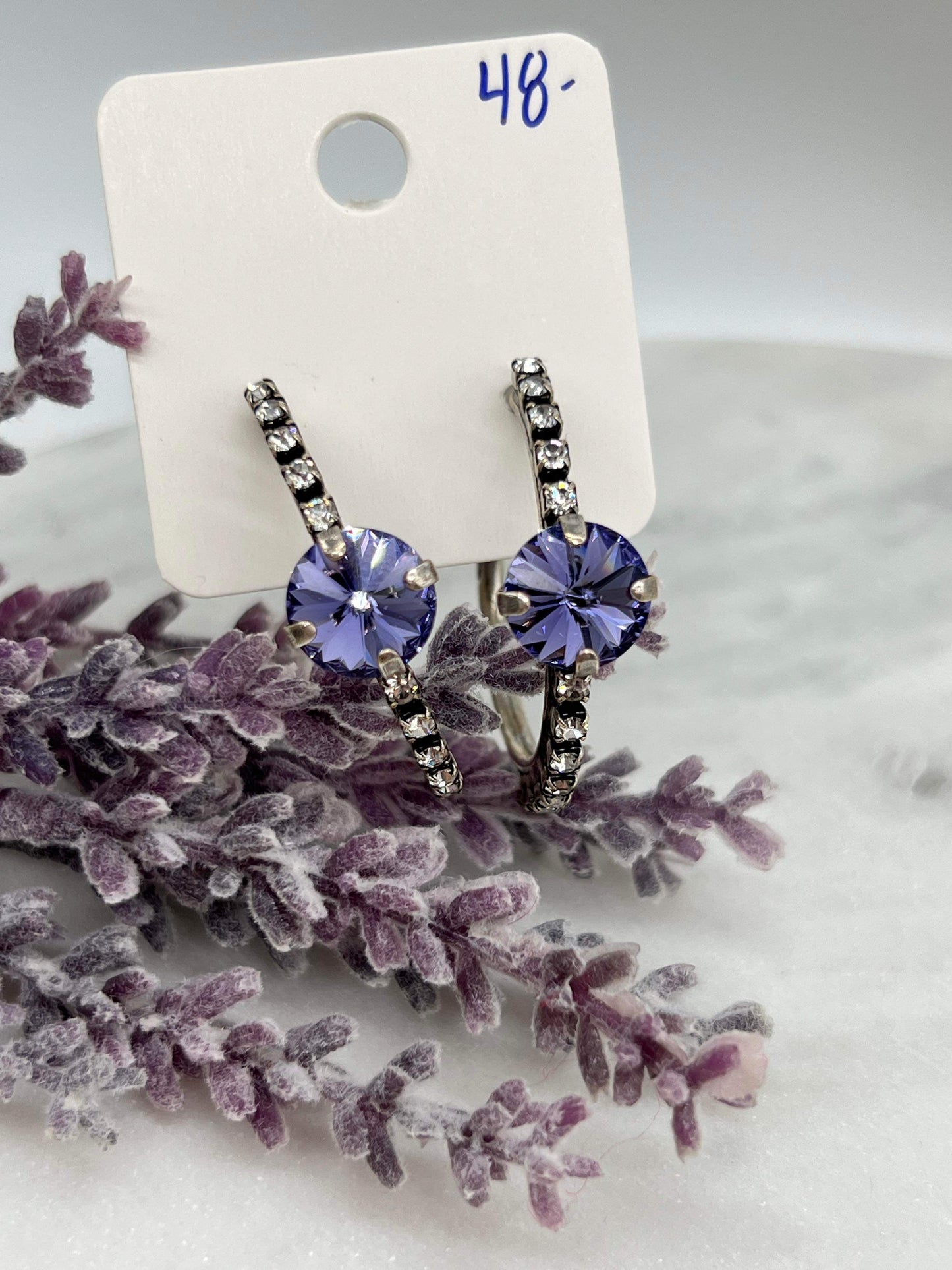 Tanzanite Hoop Earrings