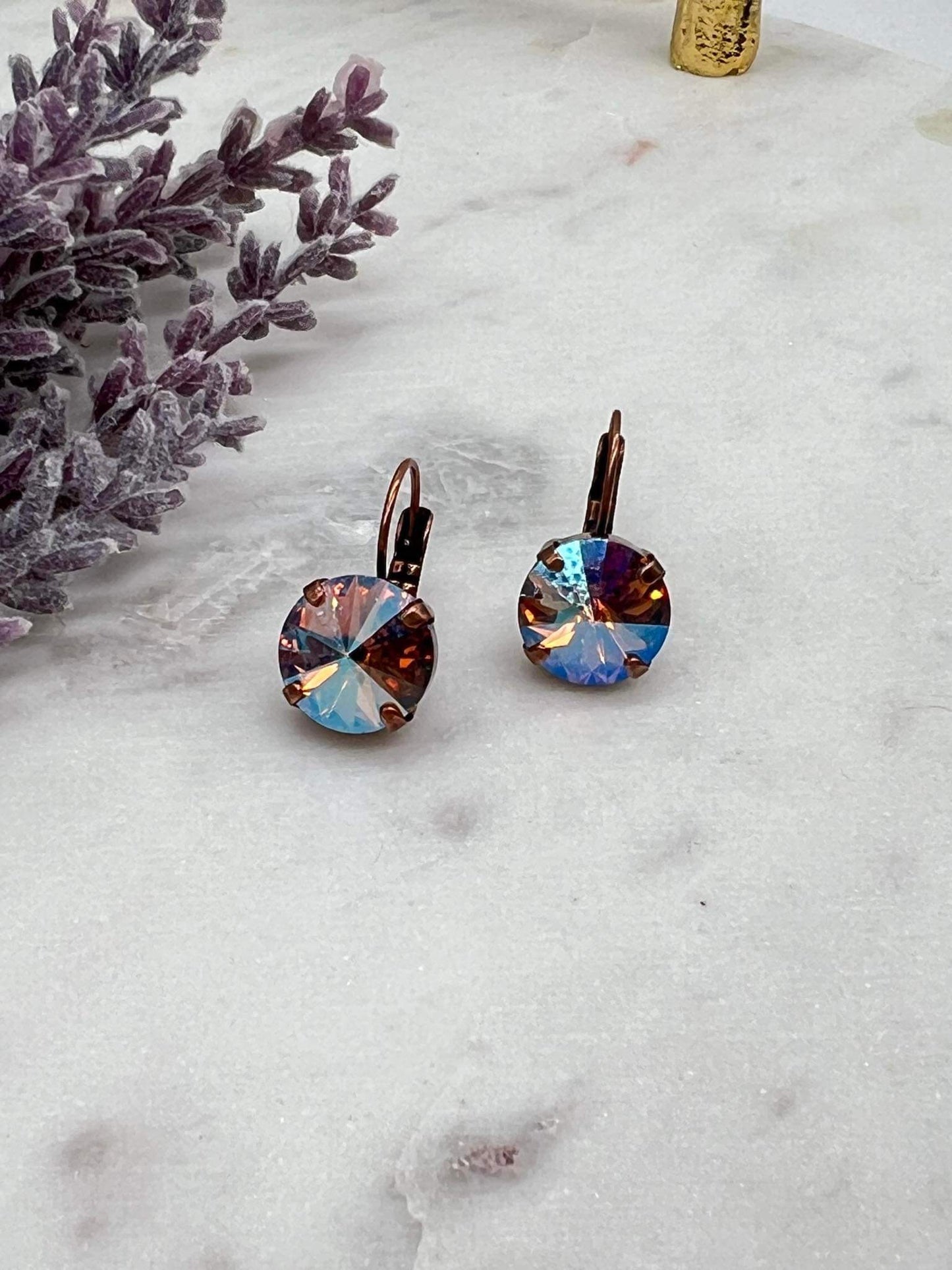 Copper AB Earrings