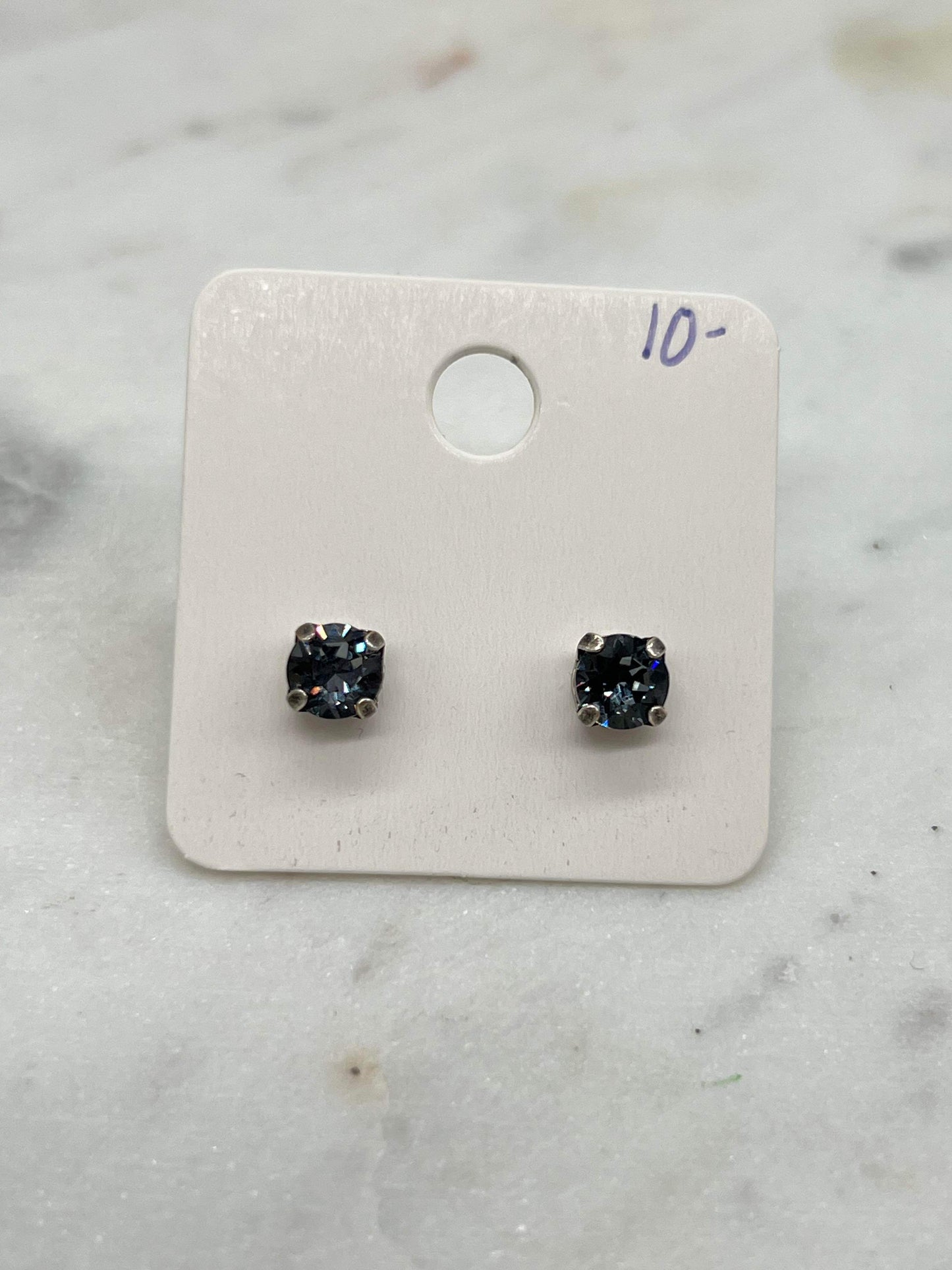 Simple Black Stud Earrings