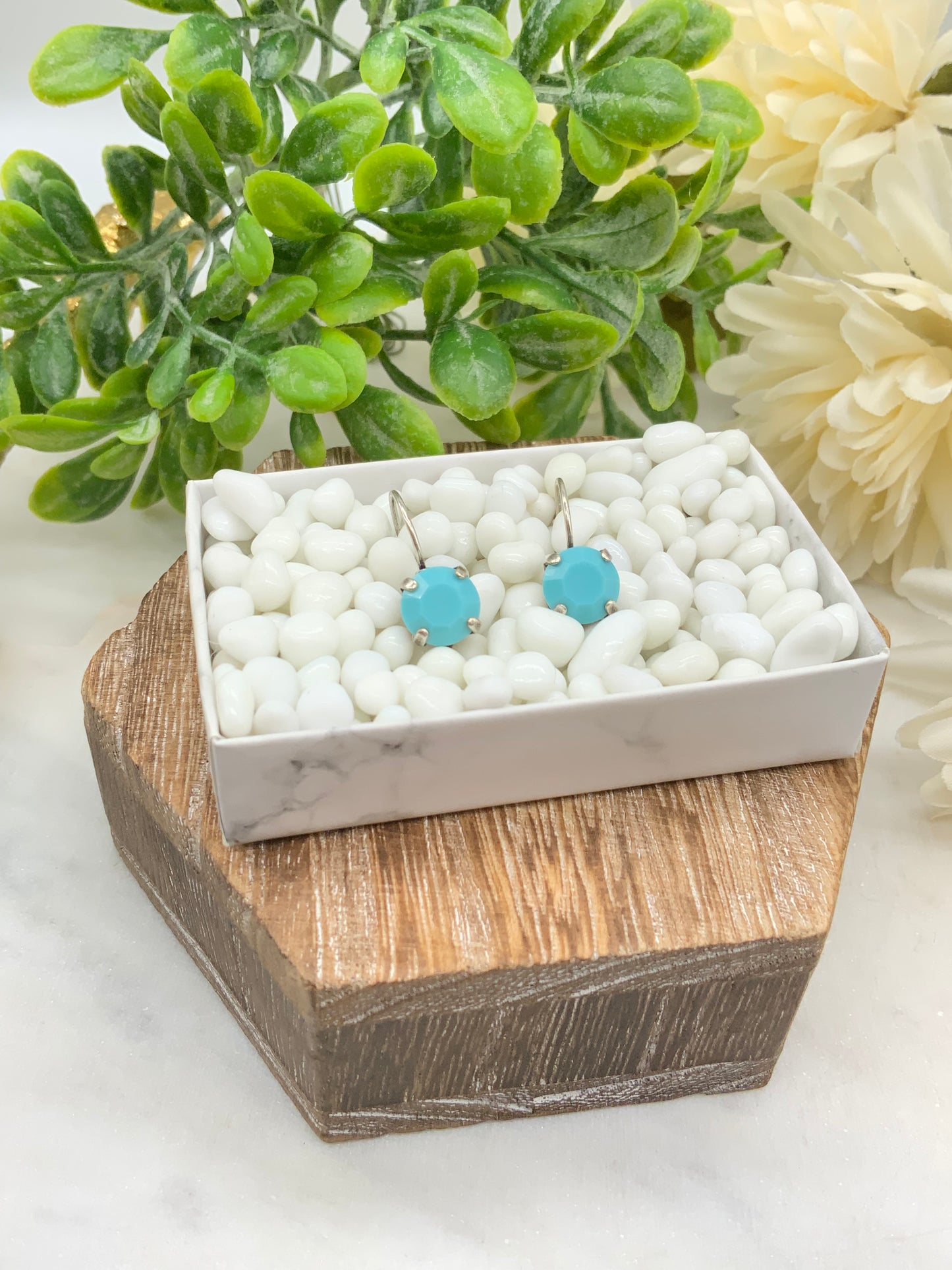 8mm Turquoise Earrings