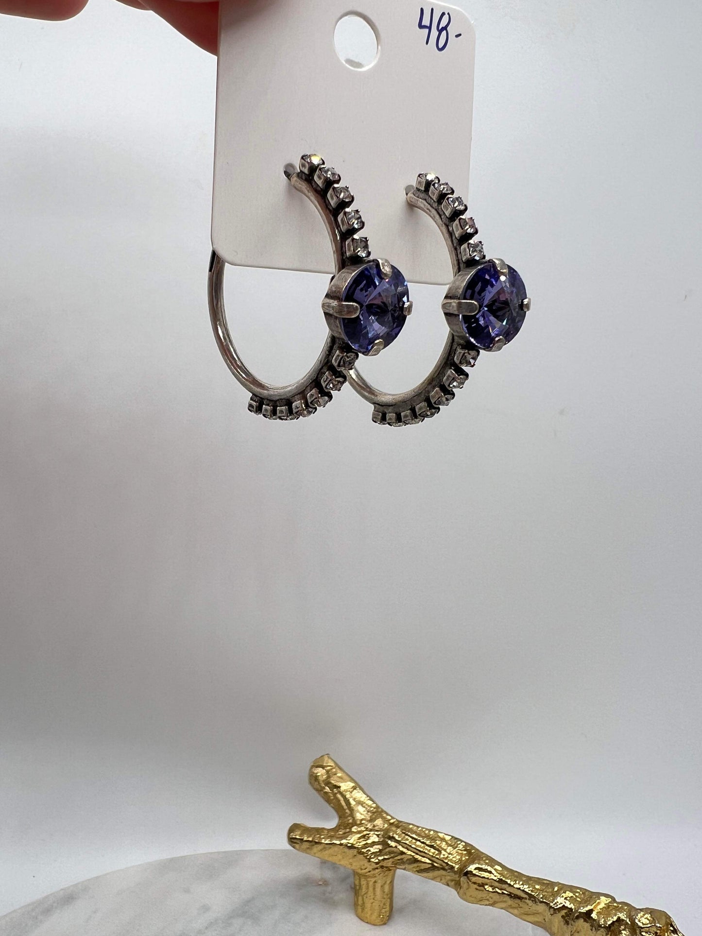 Tanzanite Hoop Earrings