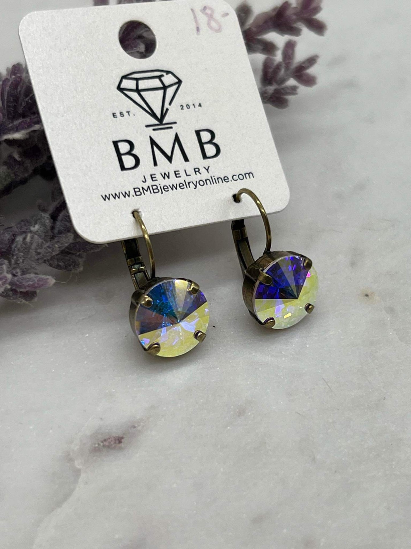 Antique Brass AB Earrings