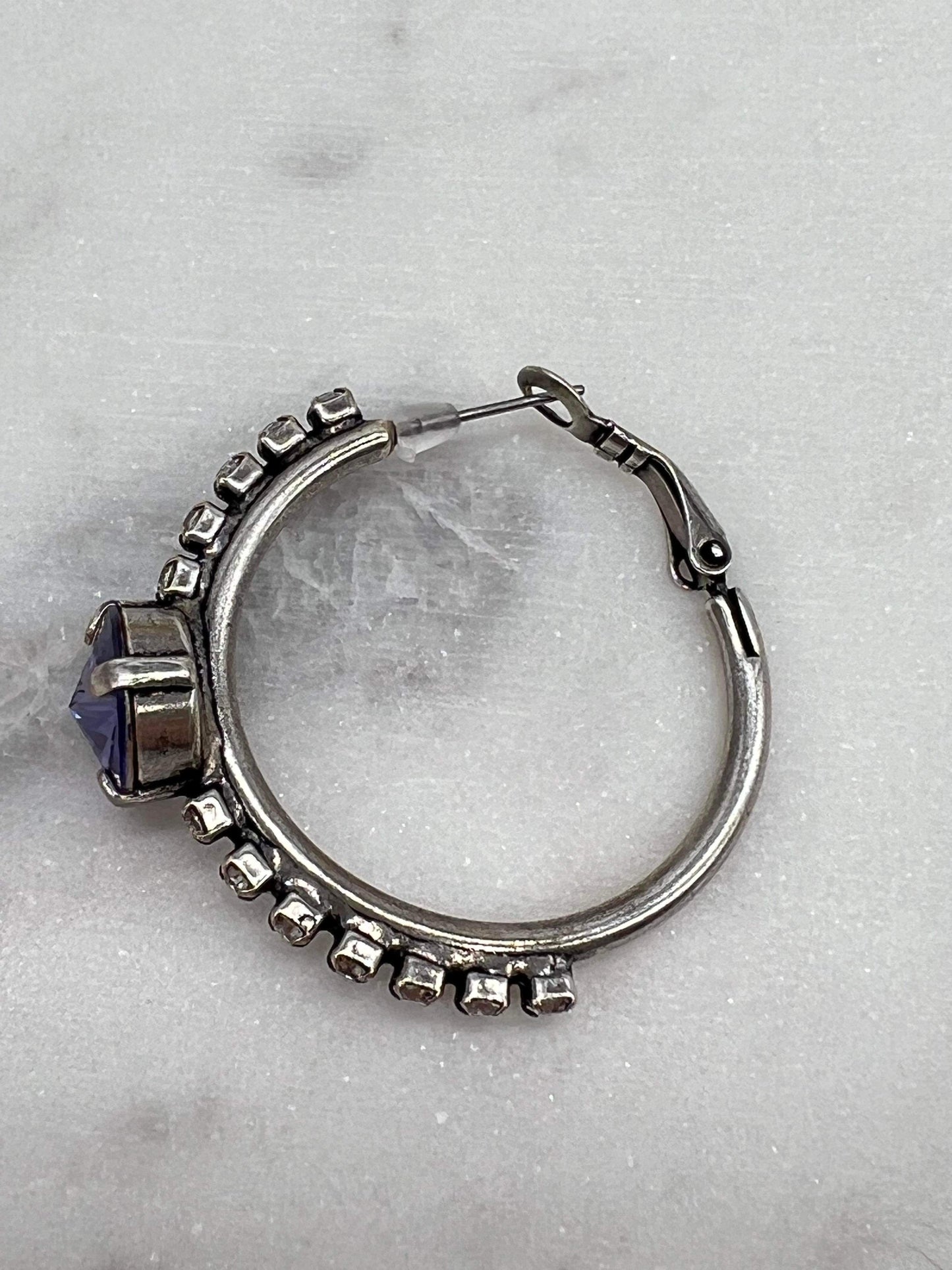 Tanzanite Hoop Earrings