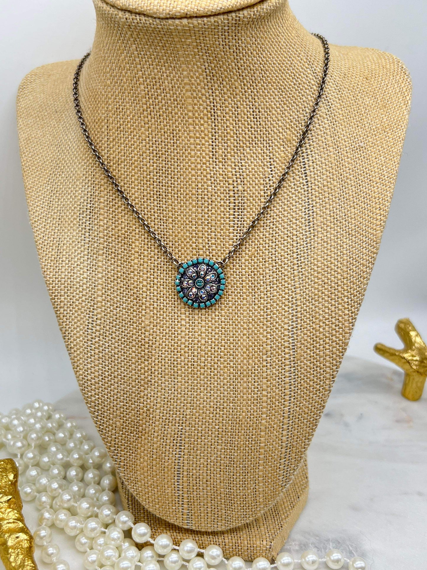 Turquoise Medallion Necklace