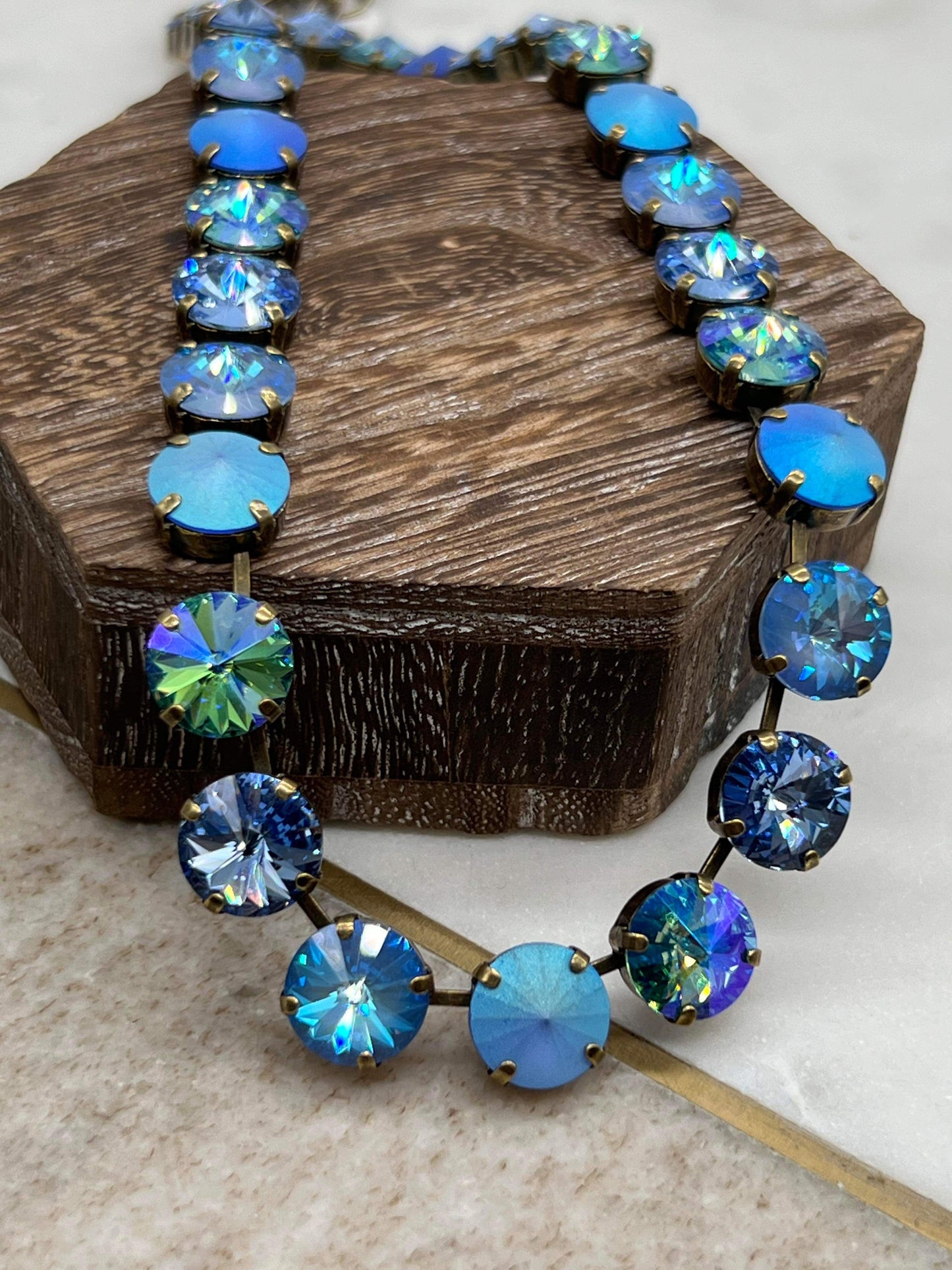 Turquoise & Brass Necklace