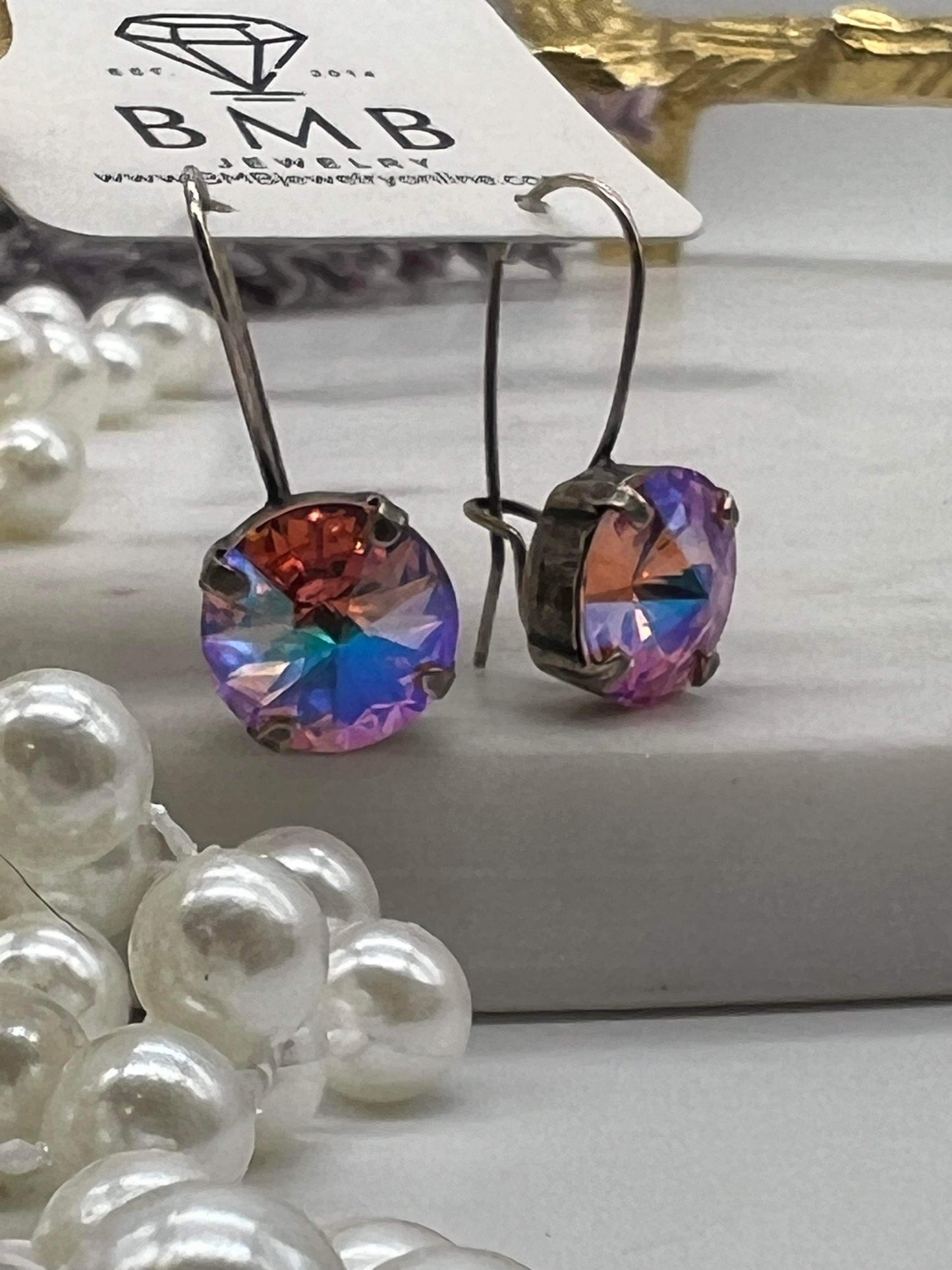 Pink AB Earrings