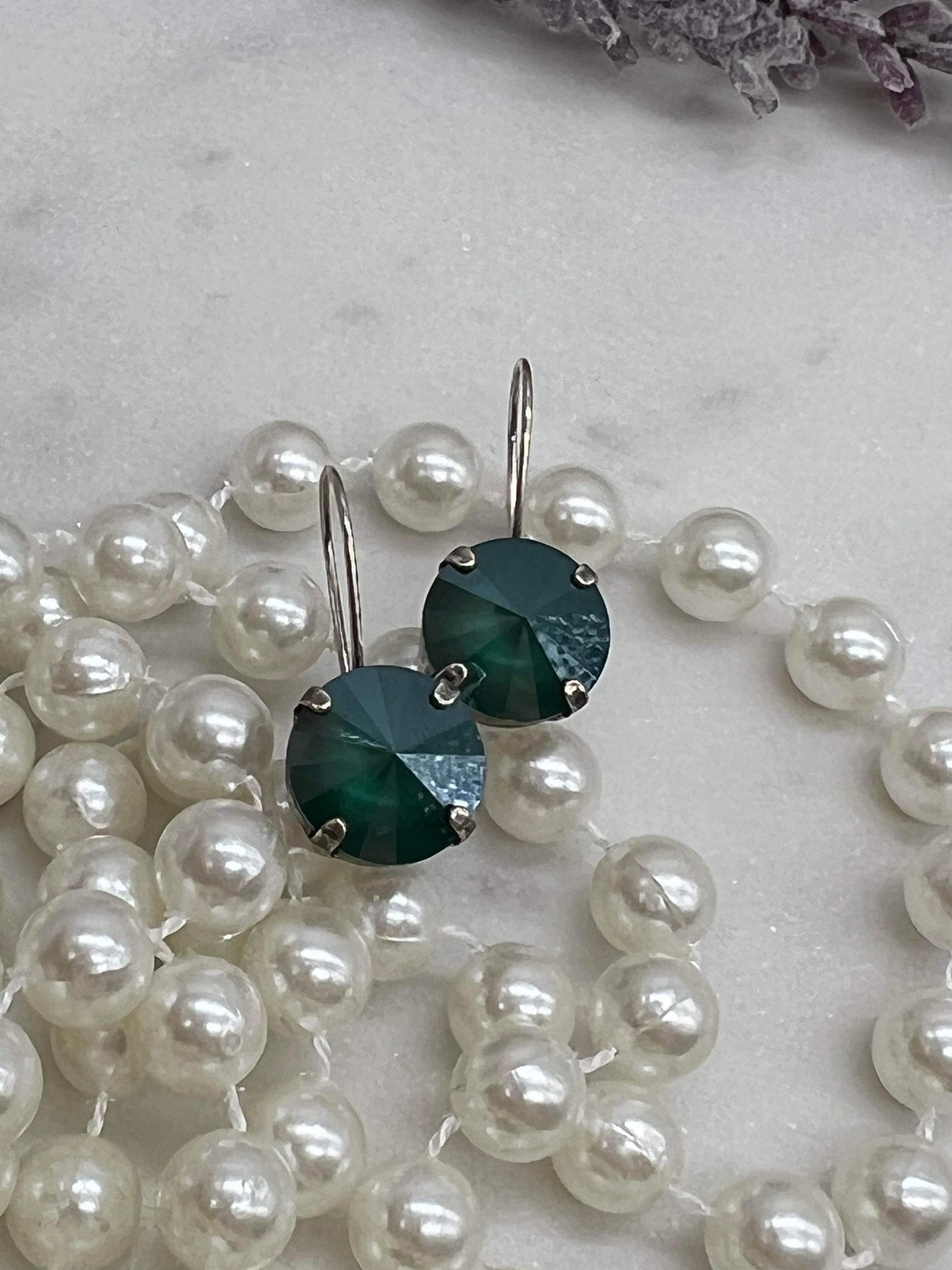 Milky Green Earrings