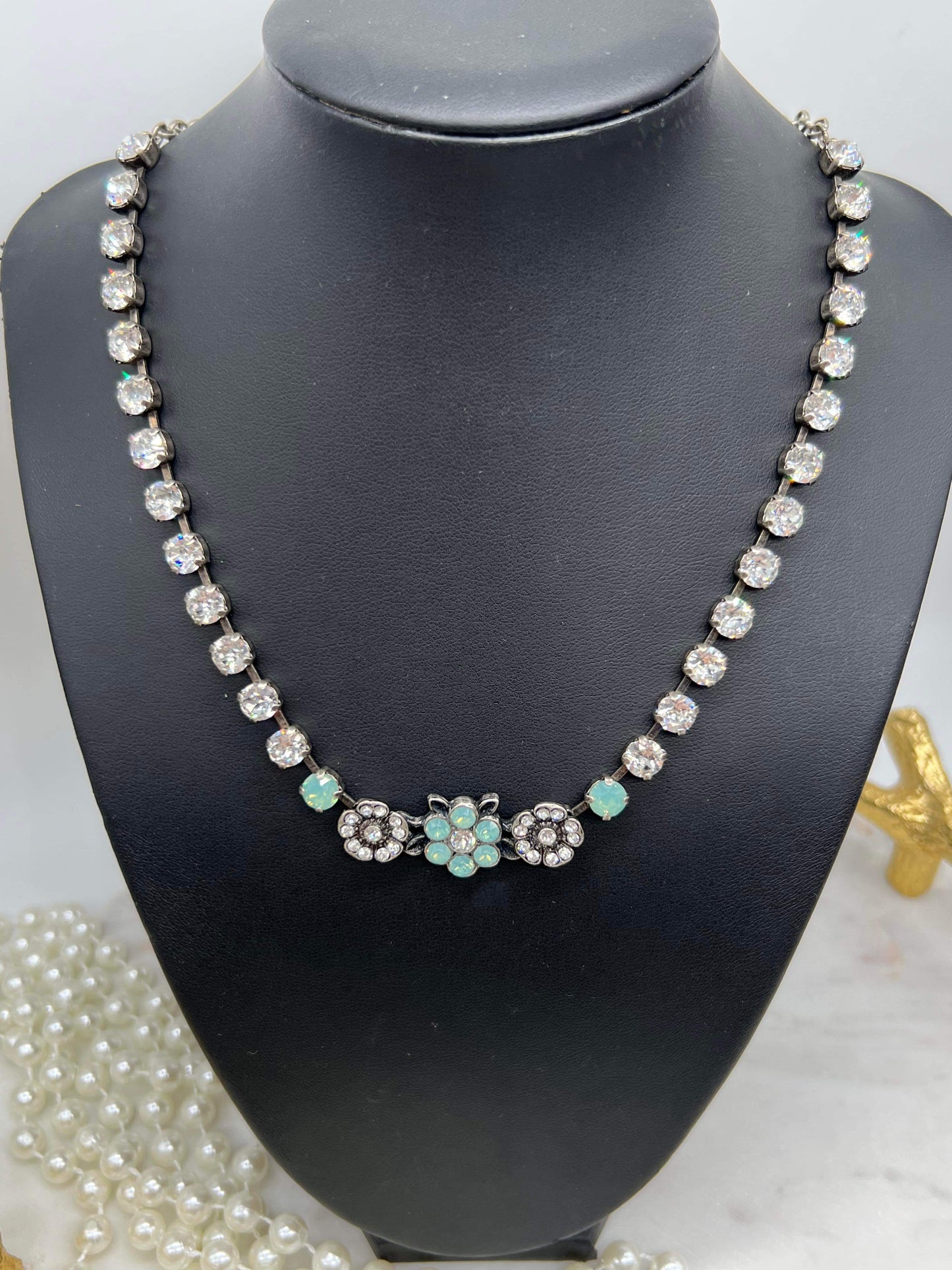 Pacific Opal Flower Garden Necklace