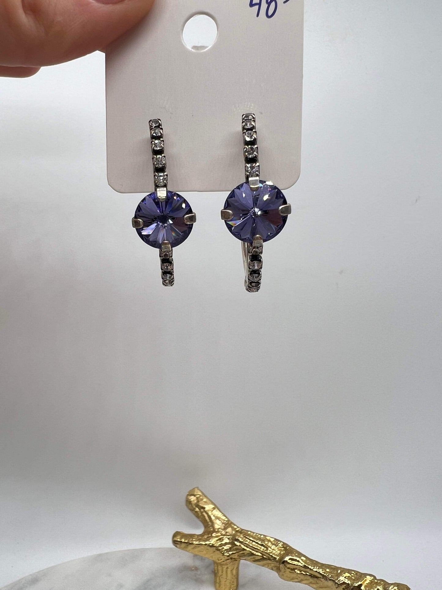 Tanzanite Hoop Earrings