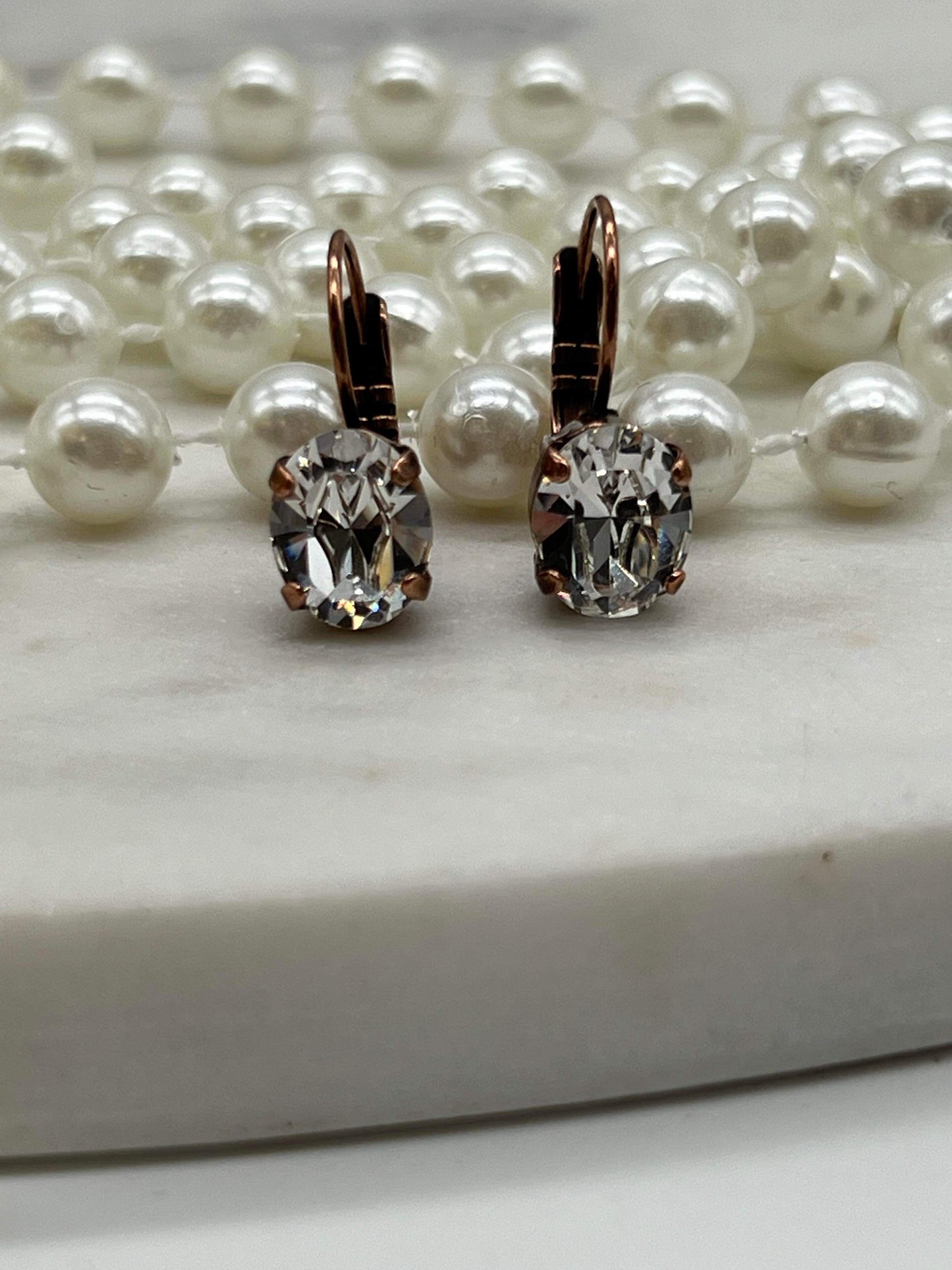 Copper Oval Earrings