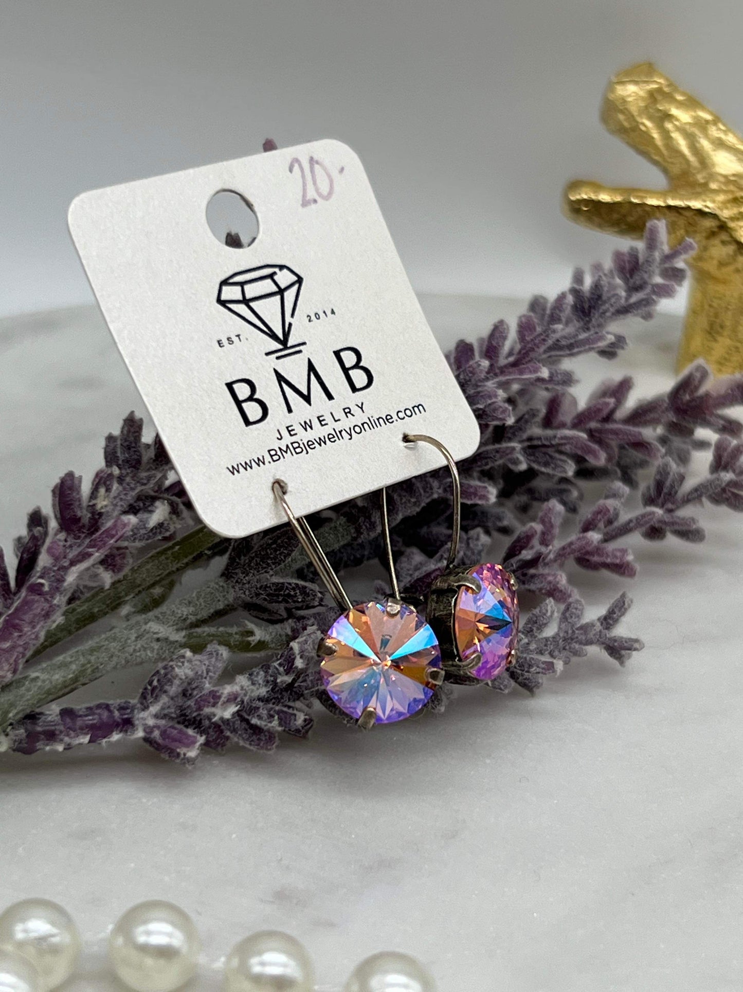 Pink AB Earrings