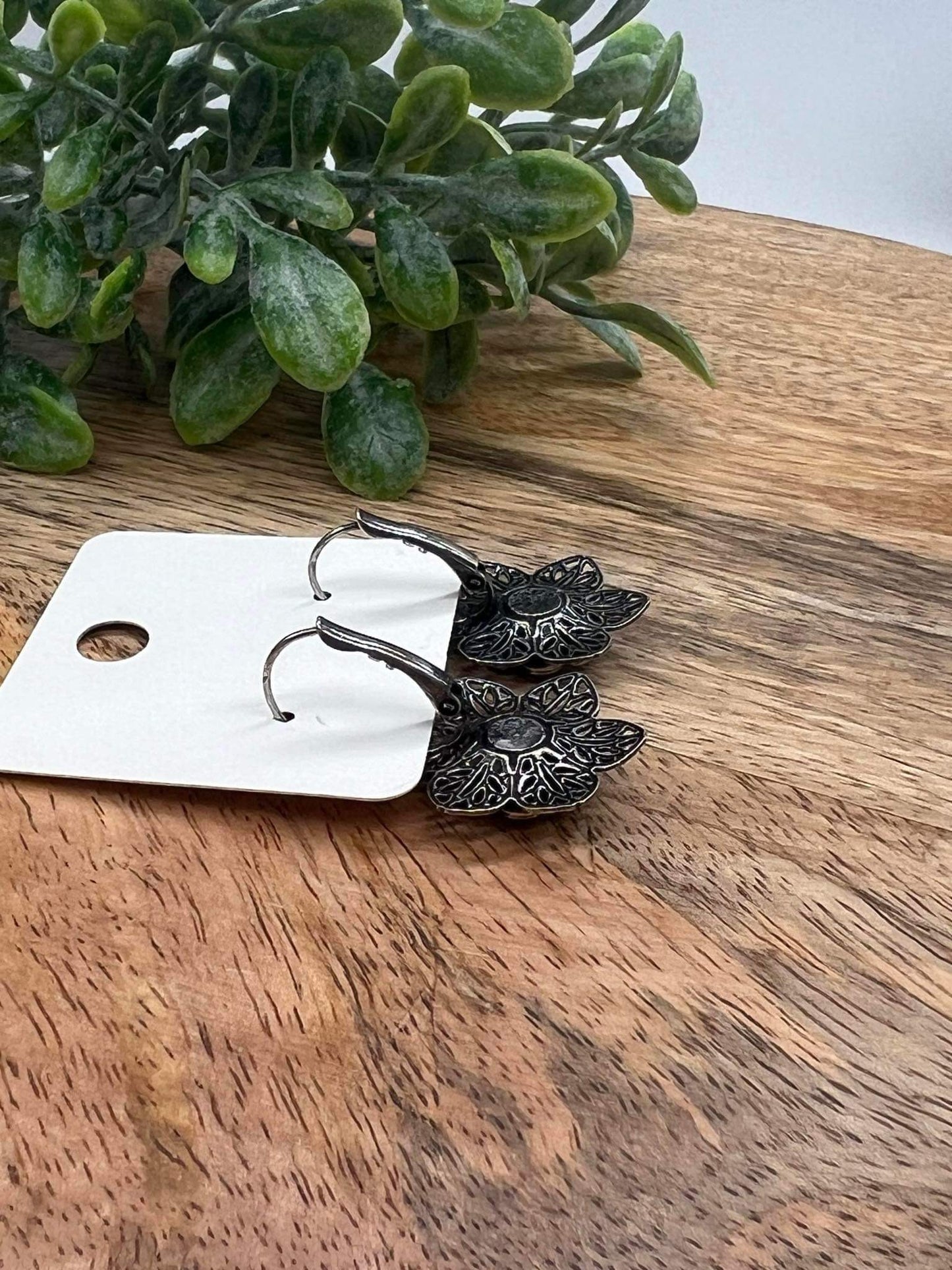 Pink Flower Earrings