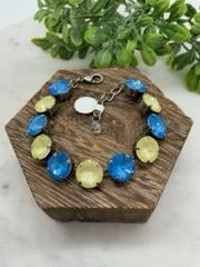 12mm Blue and Yellow Bracelet and Matching Pieces