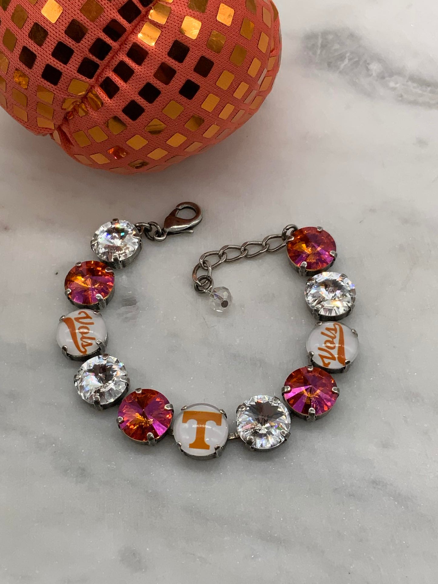 12mm Bracelet with VOLS (2) and T (1) custom pieces