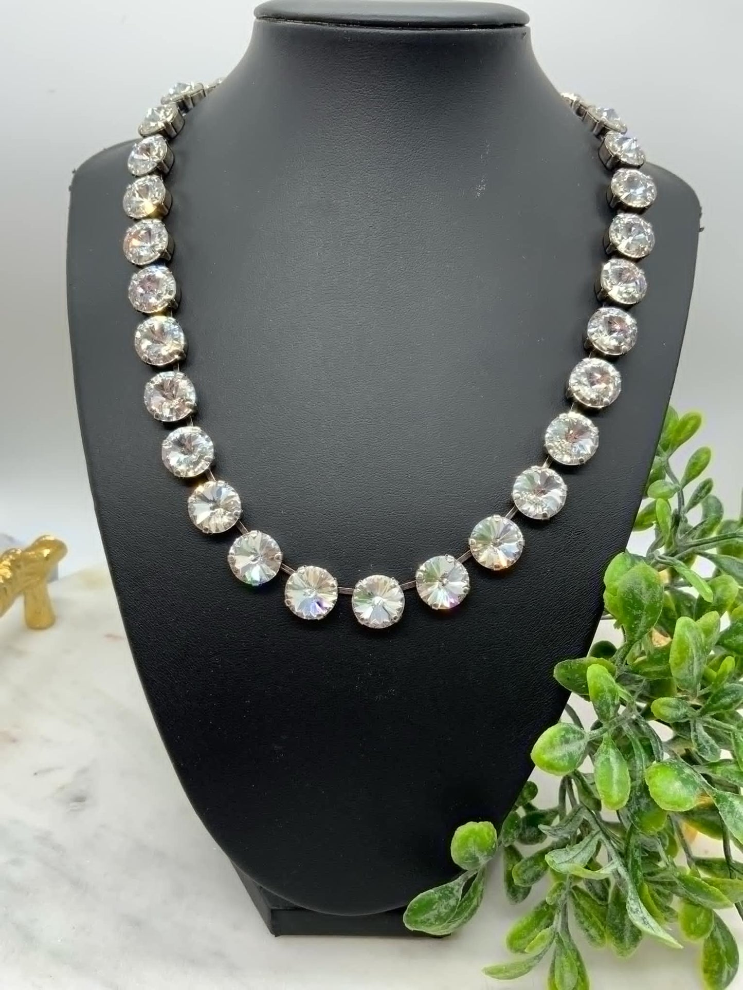12mm Full Crystal Necklace and Matching Bracelet / Earrings