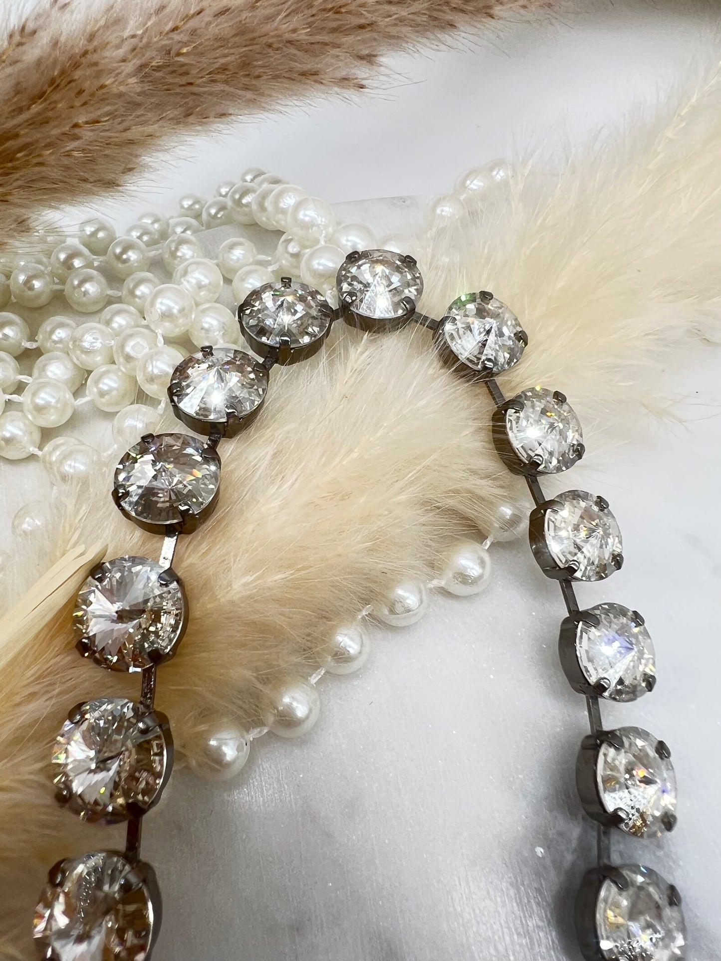 Crystal Silver Shade Necklace