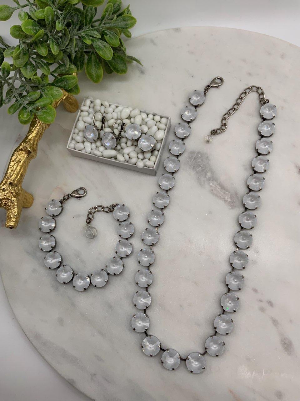 12mm Full Milky White Necklace and Matching pieces