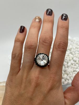 Emerald Halo Ring