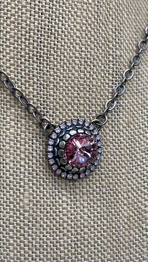 Light Rose Halo Necklace