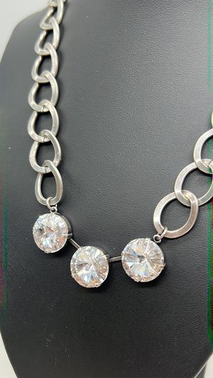 Chunky Chain Crystal Necklace