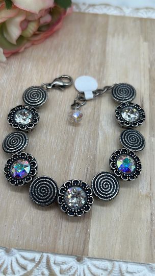 Swirl Bracelet - Crystal and CrystalAB