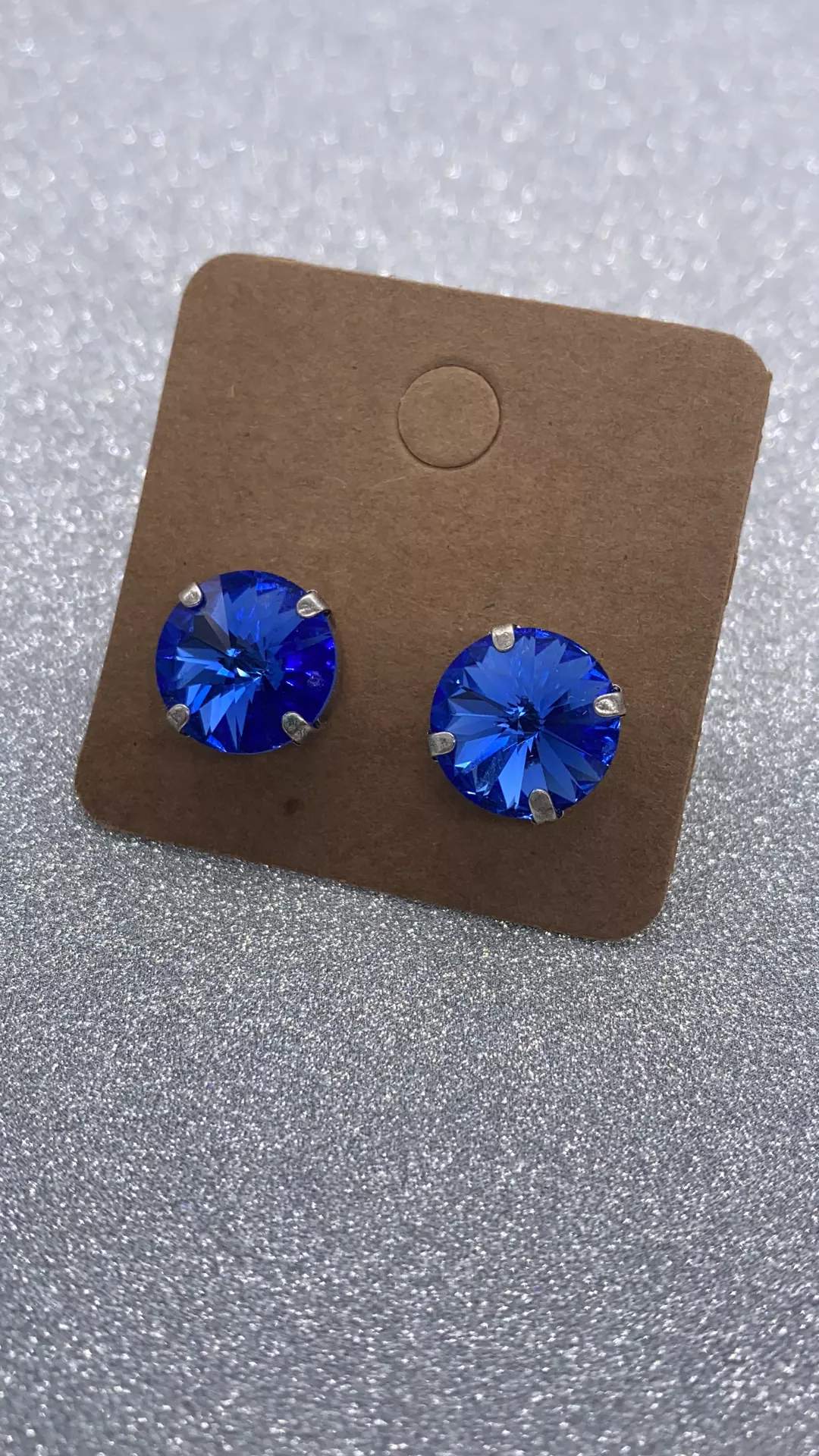 Blue Sapphire Earrings - 12mm