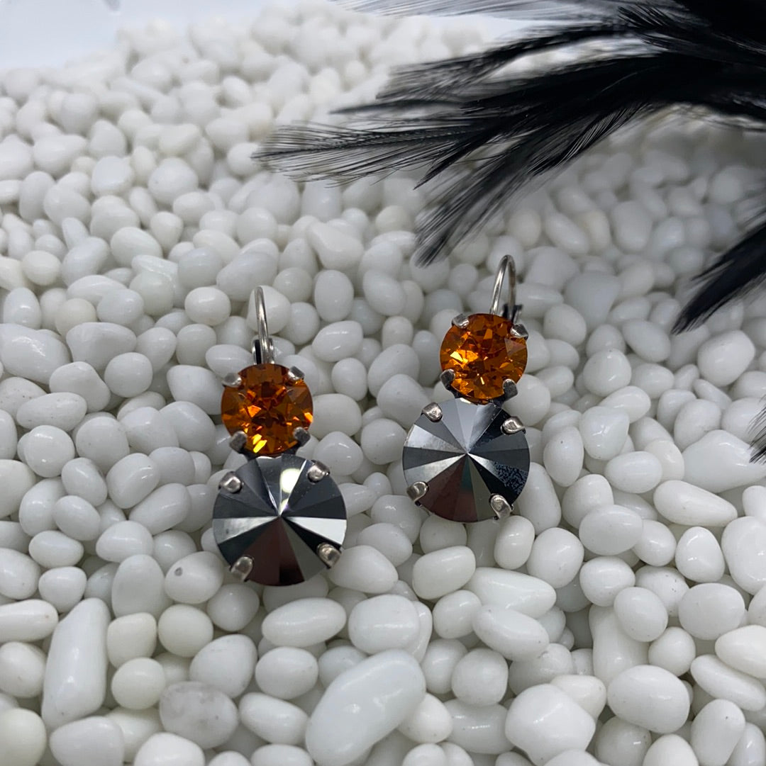 Orange & Black Earrings
