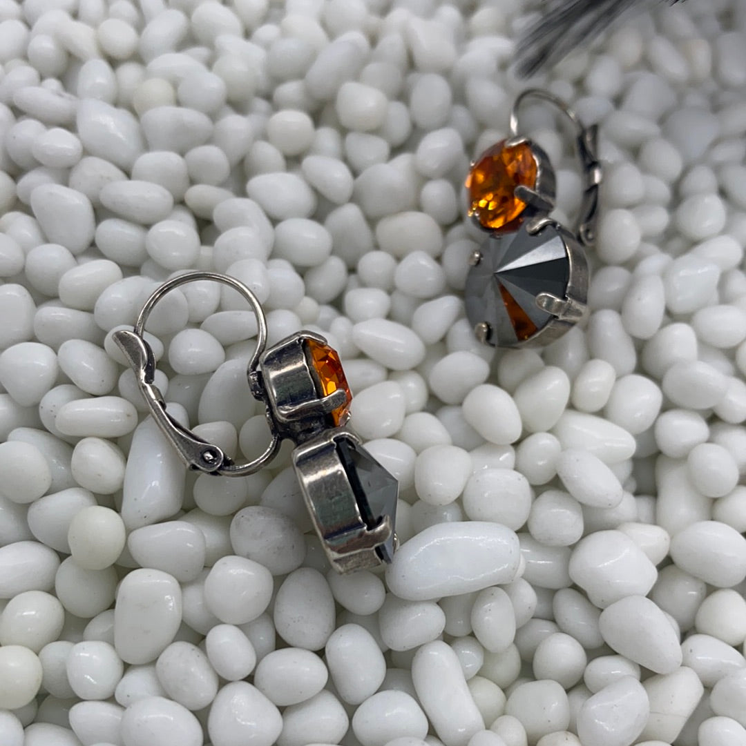 Orange & Black Earrings