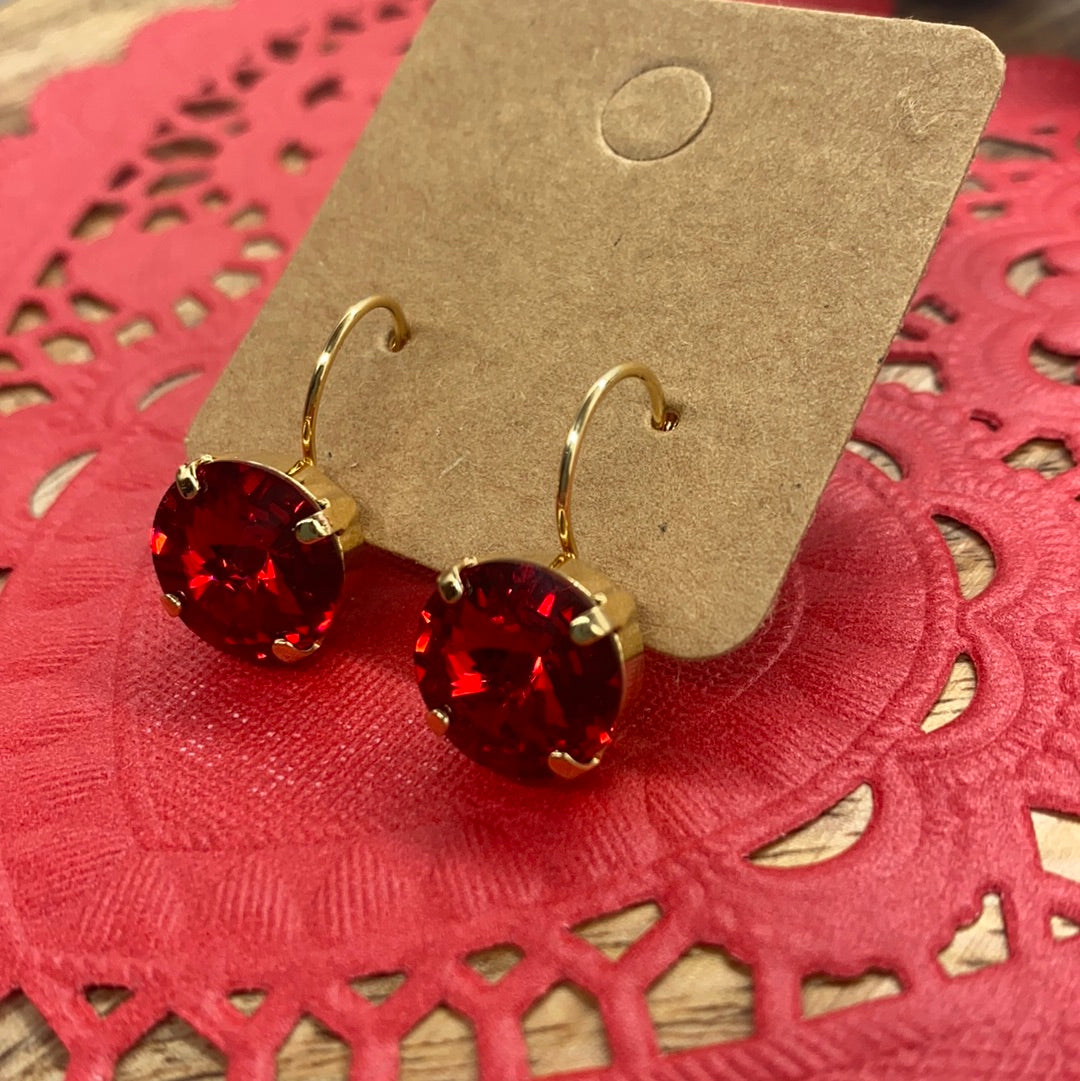 Red Gold Earrings