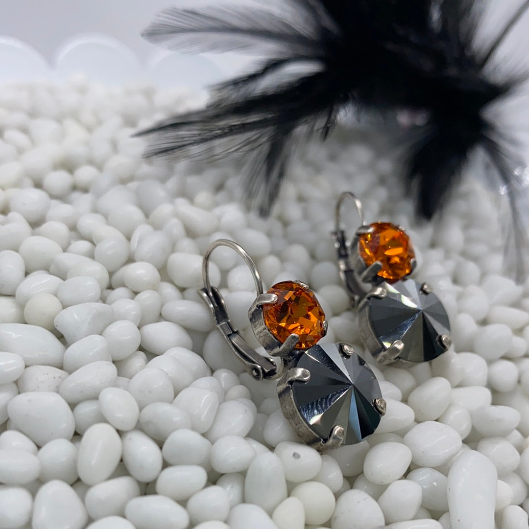 Orange & Black Earrings