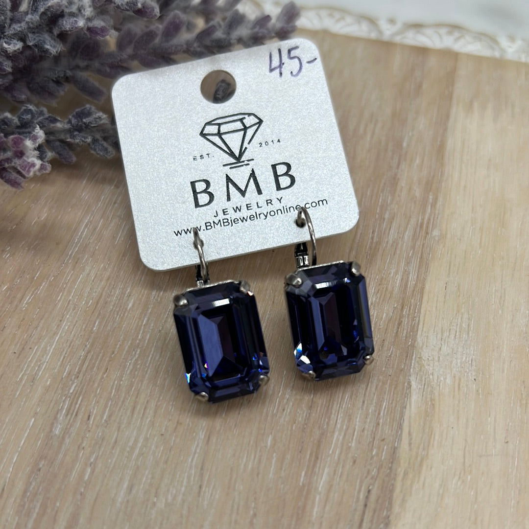 Tanzanite Octagon Earrings