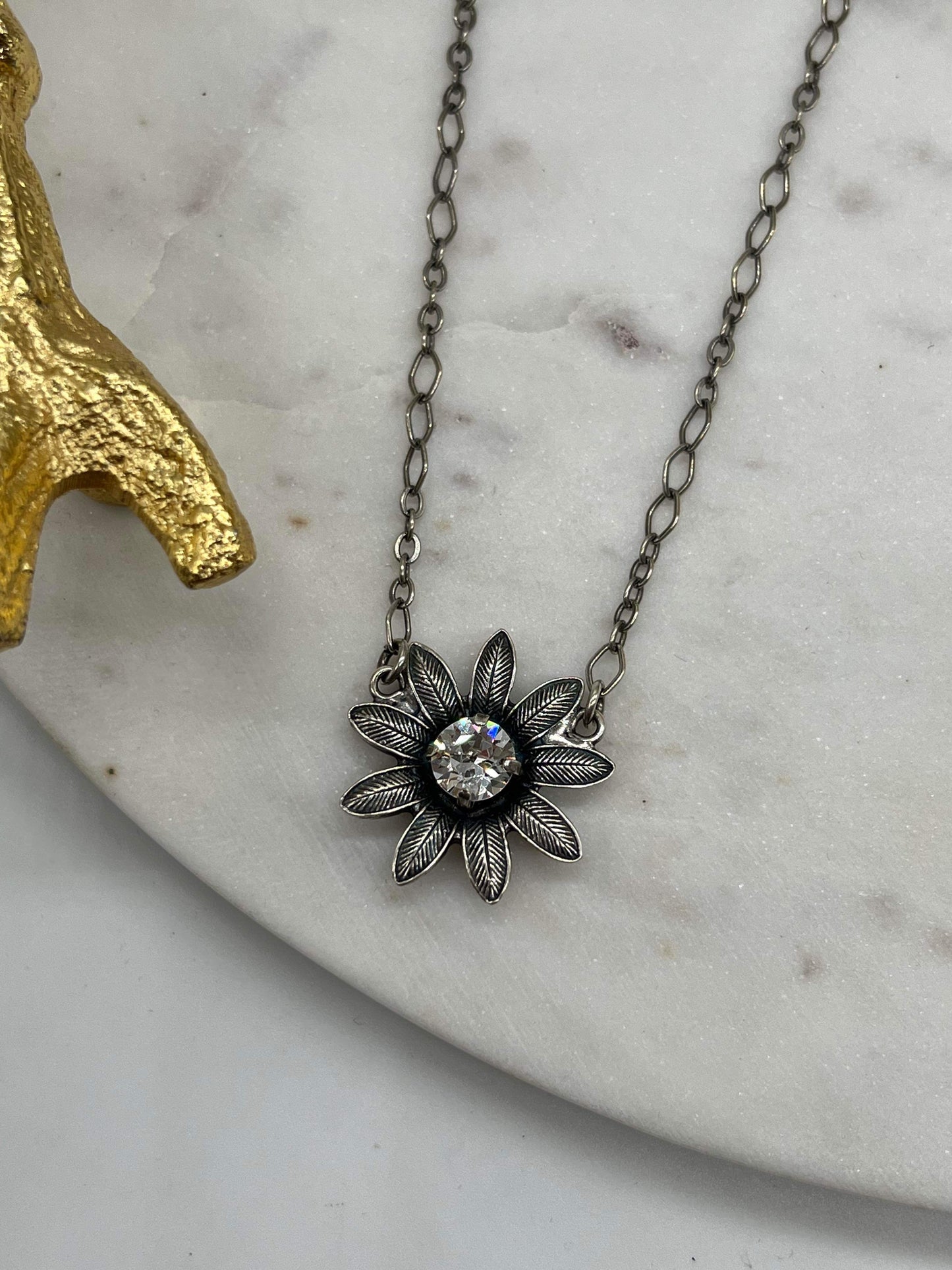 Crystal Flower Necklace