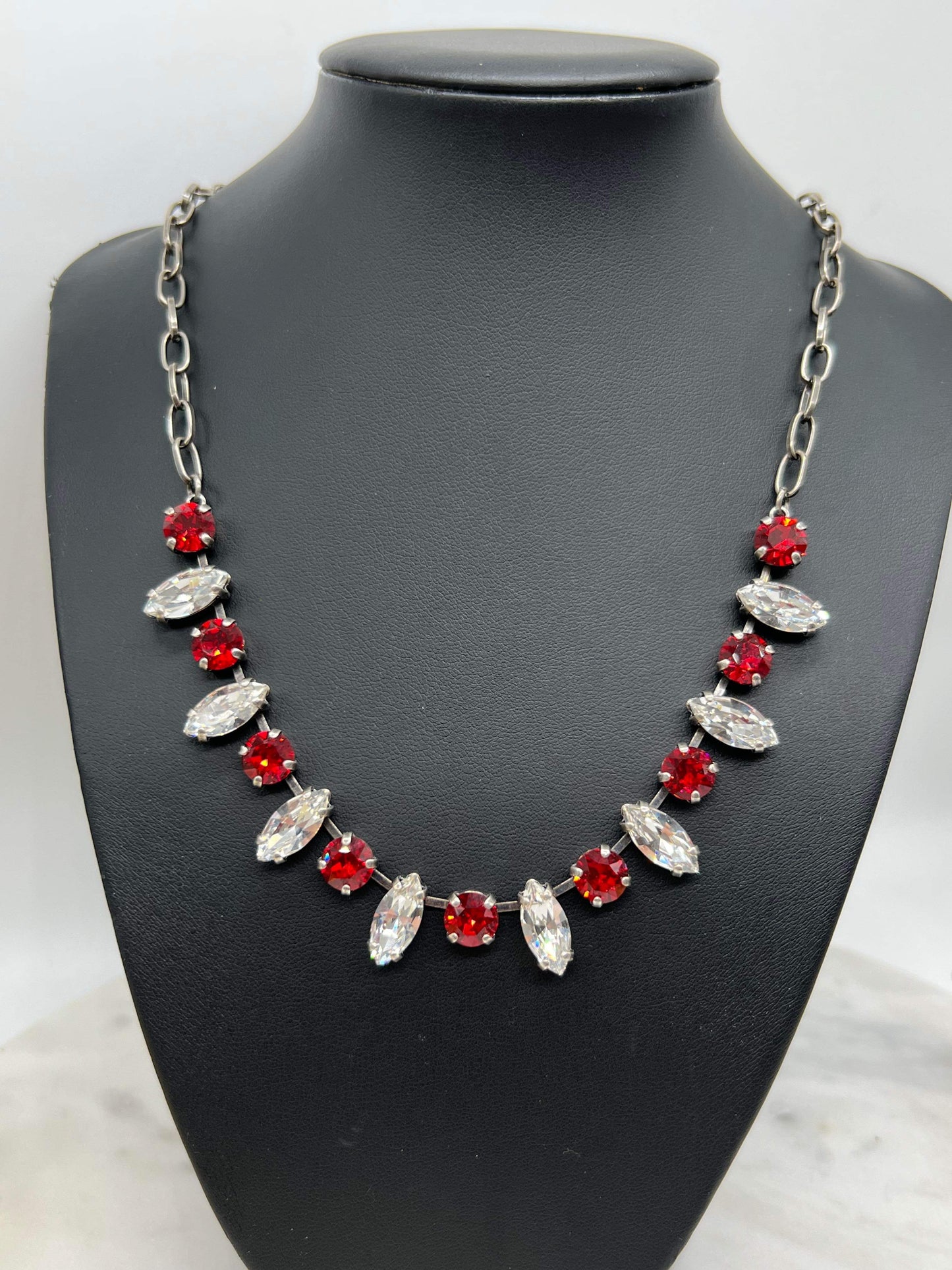 Simply Stunning Crystal and Red Necklace