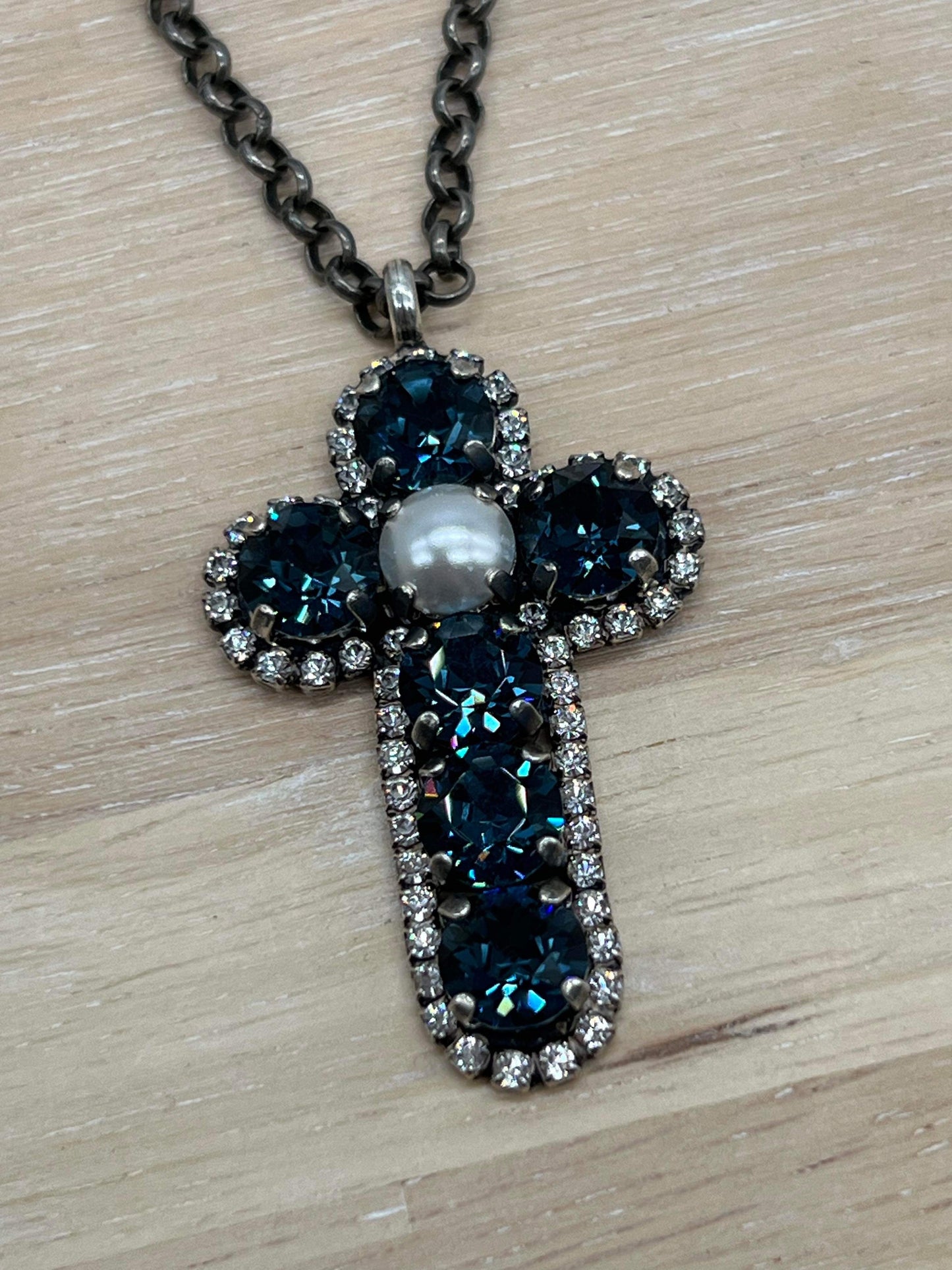 Montana Blue Halo Cross Necklace