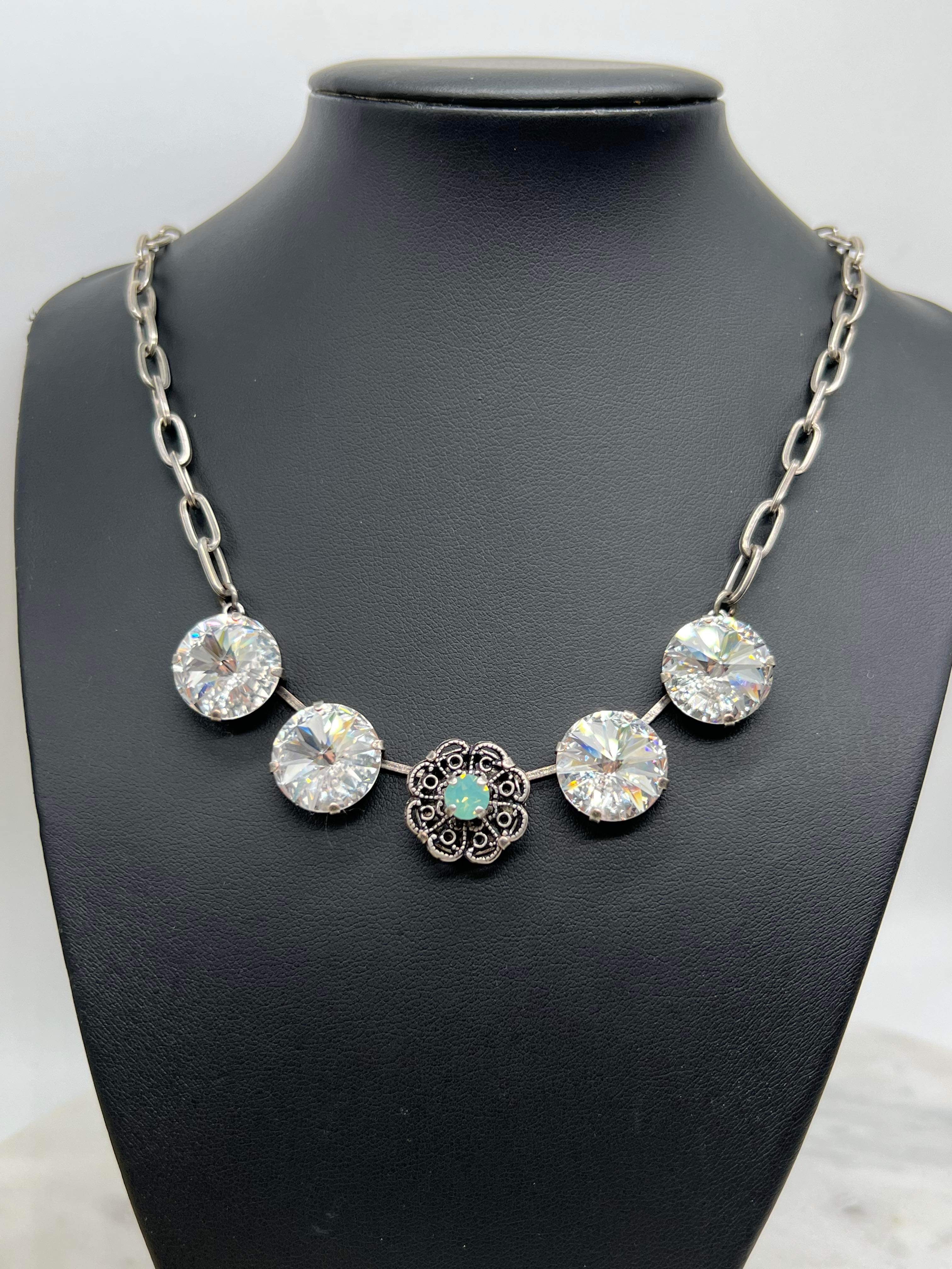 Goossens Stones Large Pendant Necklace - Crystal | Garmentory