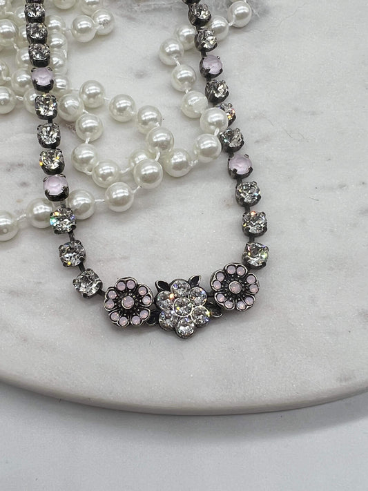 Crystal and Rose Water Opal Necklace