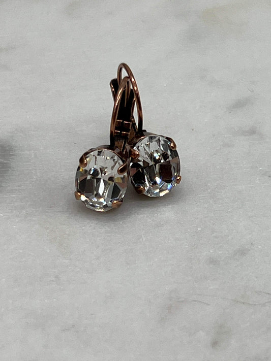 Copper Oval Earrings