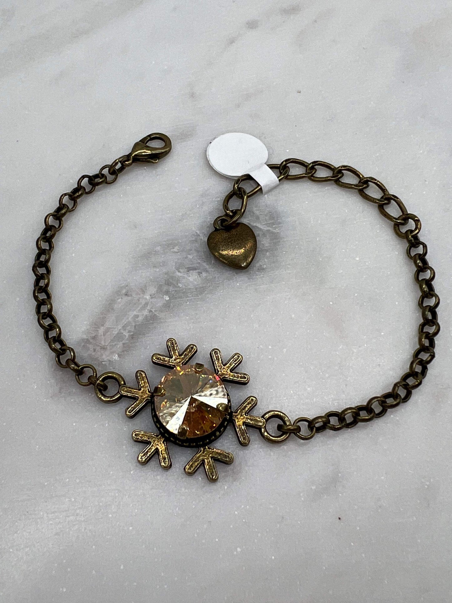 12mm Golden Shadow Snowflake Bracelet