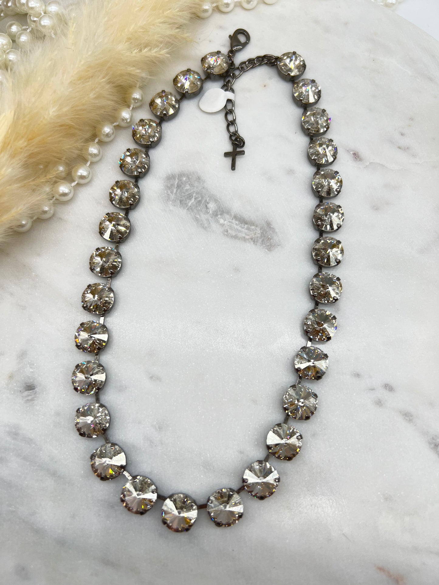 Crystal Silver Shade Necklace