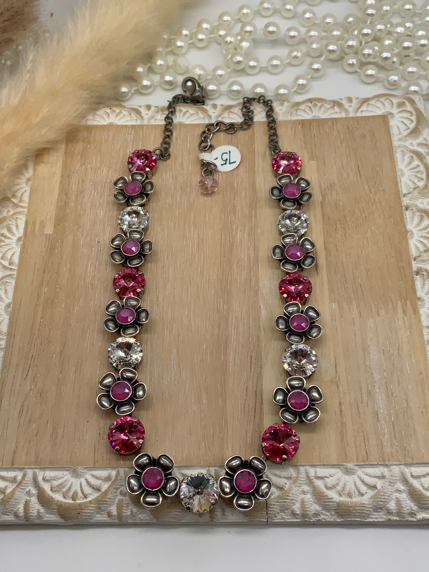 Rosie Pink Flower Necklace