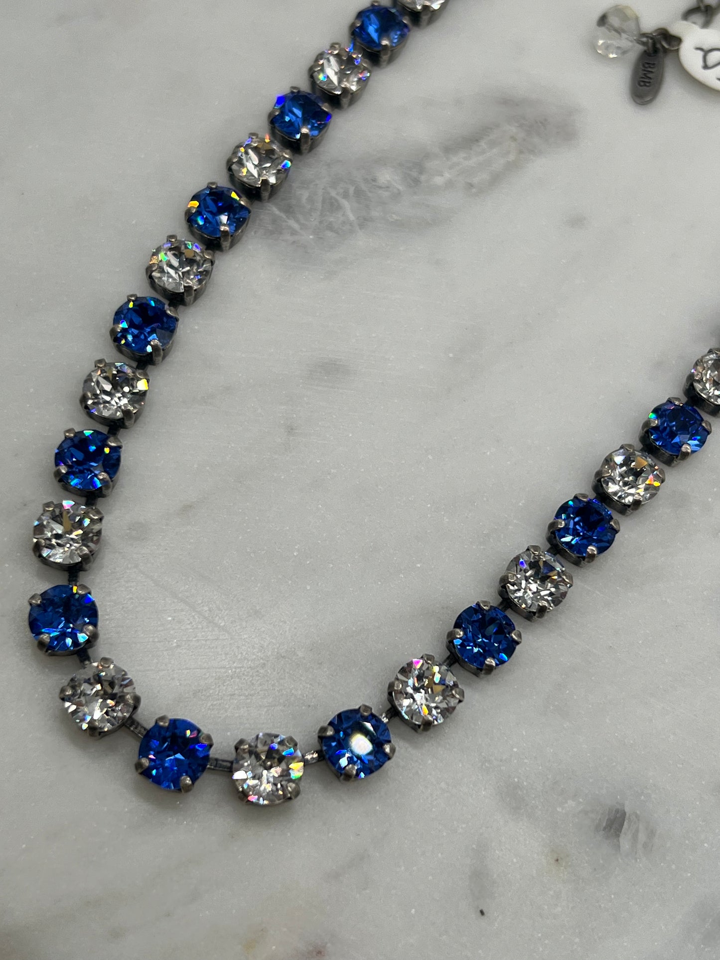 Sapphire Blue & Crystal Necklace