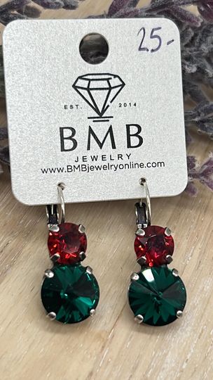 Red and Green Earrings