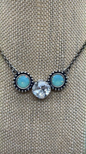 Pacific Opal and Crystal Necklace