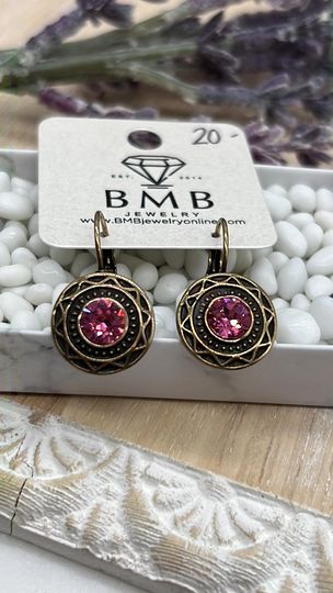 Pink Crystal Earrings