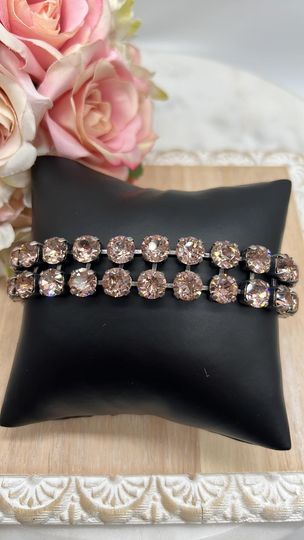 8mm Antique pink double bracelet