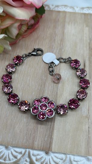 Rose and Light Rose Flower Bracelet