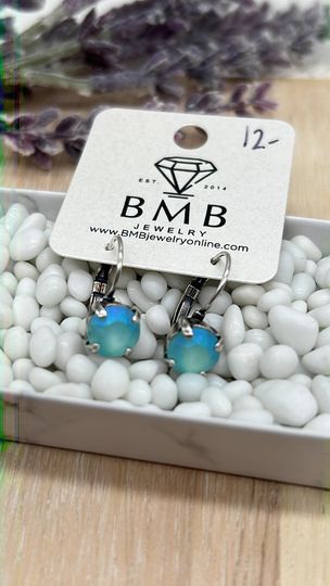 8mm dangle earrings- Specialty turquoise