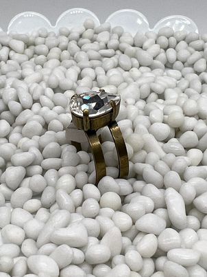 Teardrop Crystal Ring